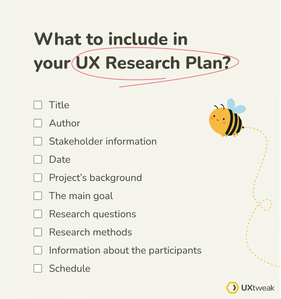 how to write a research plan ux