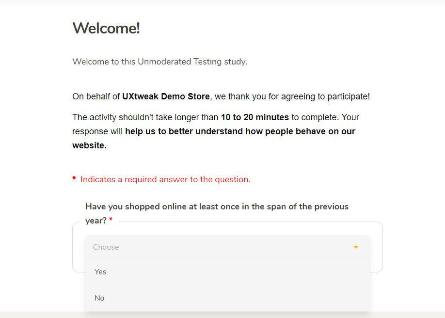 usability testing questions