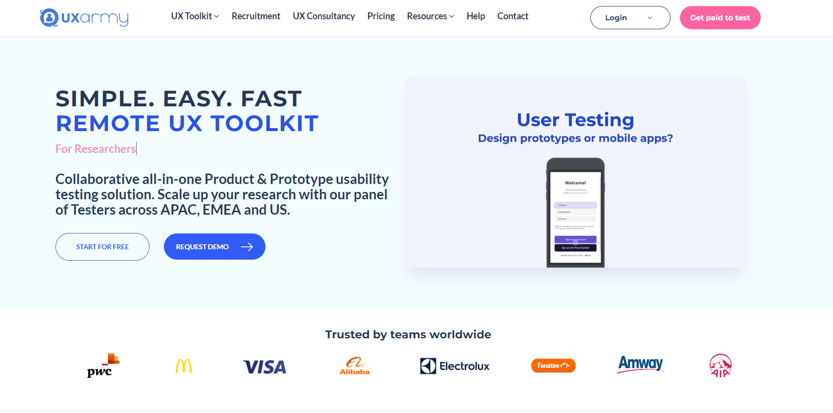 usability testing tools - UXarmy
